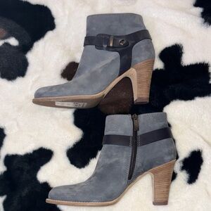Aquatalia Gray and Black Heeled Boots